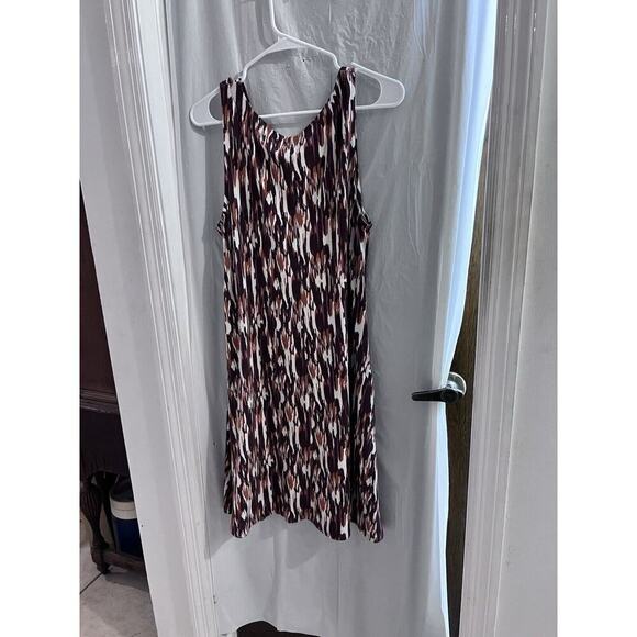 Garnet Hill Brown Knee Length Button Front Knit Tank Dress Sz L - Picture 7 of 7